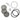 Top-down view of mesh discs, black rubber rings, a hex key and small plastic parts arranged on white background for the Phoenician Engineering Grinder Upgrade Kit.