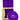 A close-up, angled view of the Royale G Mini Luxury Herb Grinder in metallic purple and gold.