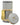 Front view of the Royale G Mini Luxury Herb Grinder, featuring a gold and gray metallic finish.