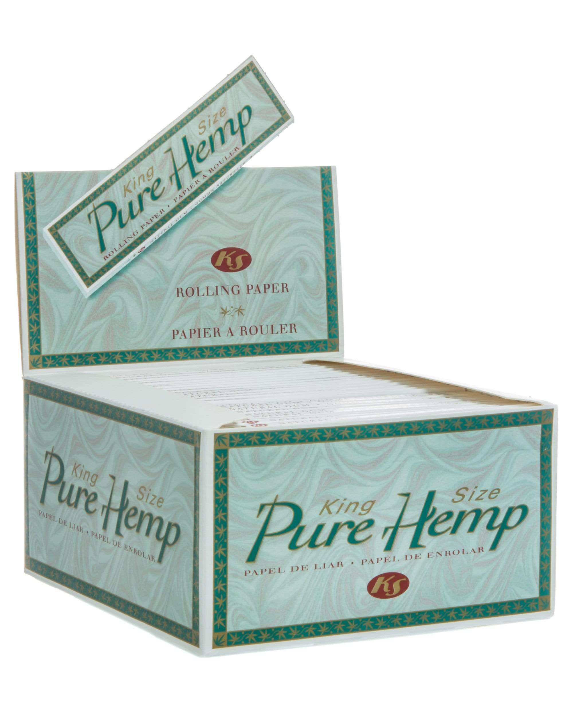 Front view of a pack of Pure Hemp Classic Rolling Papers, displaying the brand logo and product name on a white background.