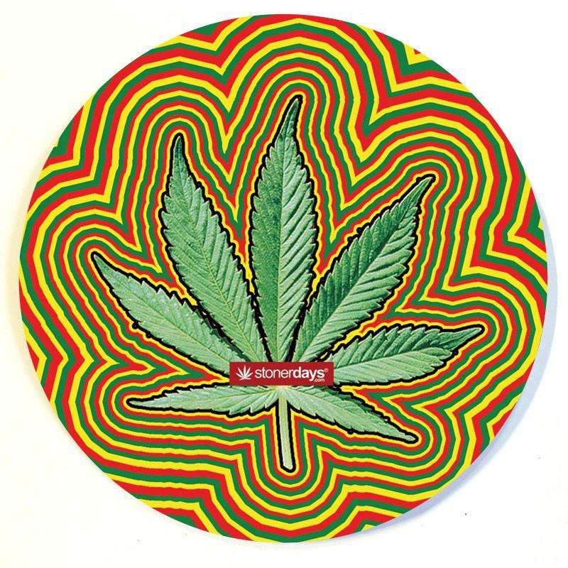 Rasta Leaf Dab Mat