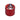 Top-down view of the red Rock Legends Jimi Hendrix Fire 55mm 4-Piece Grinder showing a stacked cylindrical body and a fiery portrait on the lid