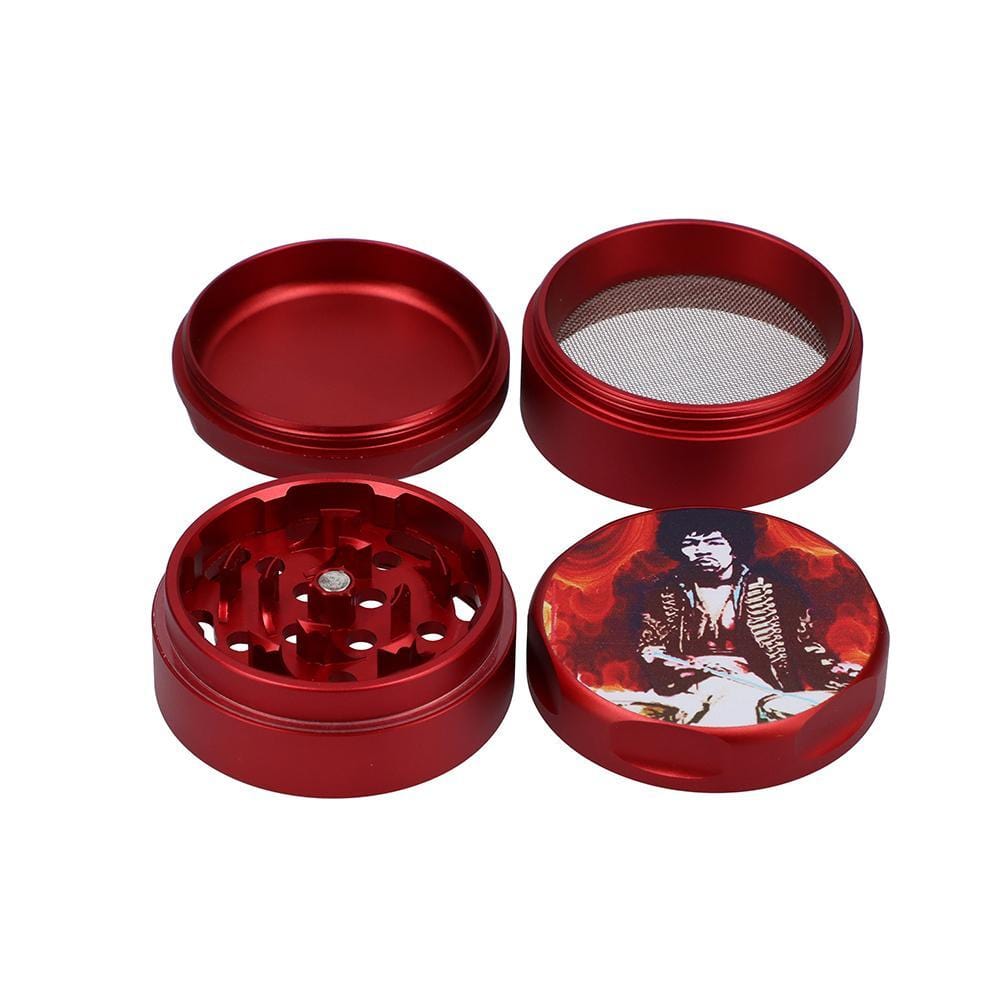 Rock Legends Jimi Hendrix Fire 55mm 4-Piece Grinder