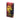 Three-quarter view of the colorful Rock Legends Jimi Rainbow Haze Dugout box featuring a yellow stylized face on a red and purple swirled background.
