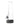 Front view of the 10" Designer Bong, showing the clear glass tube with a black base and angled mouthpiece.