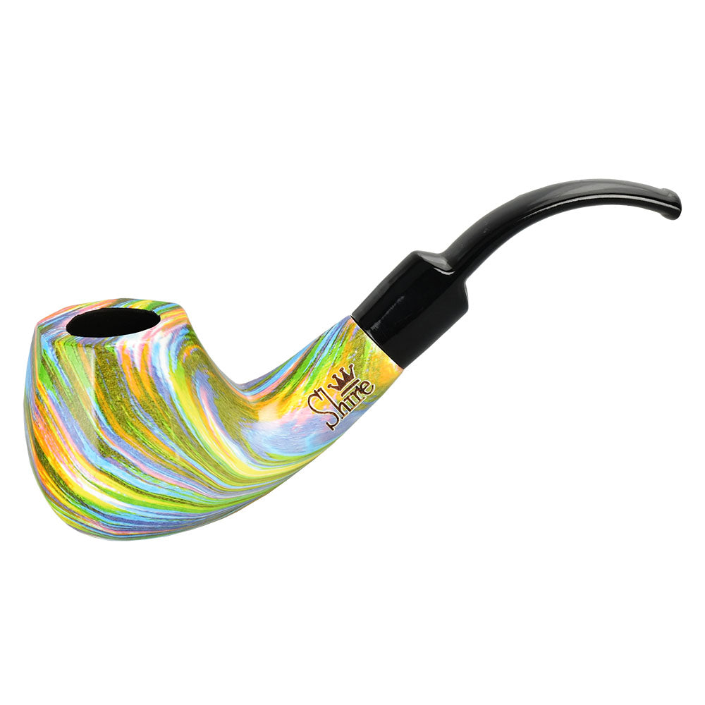 The Firebow Bent Brandy Saddle Stem Rainbow Shire Pipe