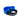 A slightly angled view of the blue TreeHouse Ashtray with a minimalist, rounded design on a plain white background.