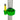 A close-up, angled view of the TreeHouse Ashtray attached to a clear glass tube, showcasing its green plastic construction.