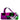 A side view of the RiO Tethered Silicone Sleeve, showing its protective, dark purple covering around a glass piece.