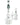 Front view of the Ashcatcher, a clear glass piece with a rounded base and a slender neck, illuminated against a plain white backdrop.