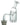 A side view of the Freeze Pipe Klein Recycler shows the clear glass recycler pipe angled against a plain white background.