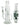 Front view of the Recycler Bong, a clear glass water pipe with a complex, multi-chamber design.