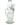 A front view of the Recycler Bong, showcasing its clear glass construction and intricate, looping design.