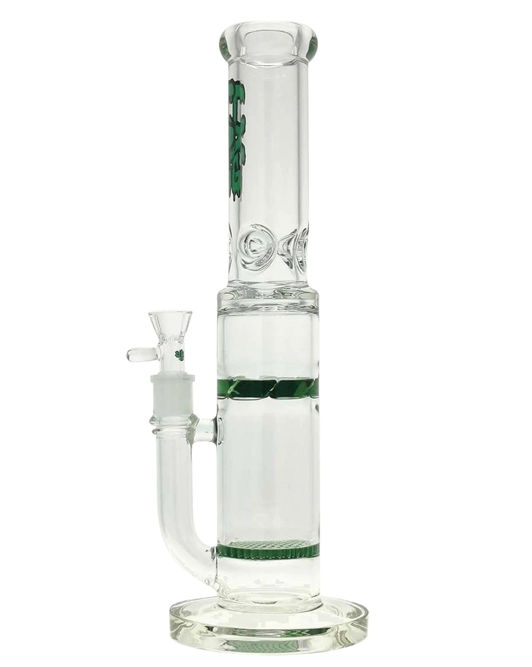 Thick Ass Glass 14" Single Honeycomb Perc Bong Front View