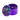 A top-down view of the four-piece SharpShred grinder in purple, with a textured grinding surface visible inside.