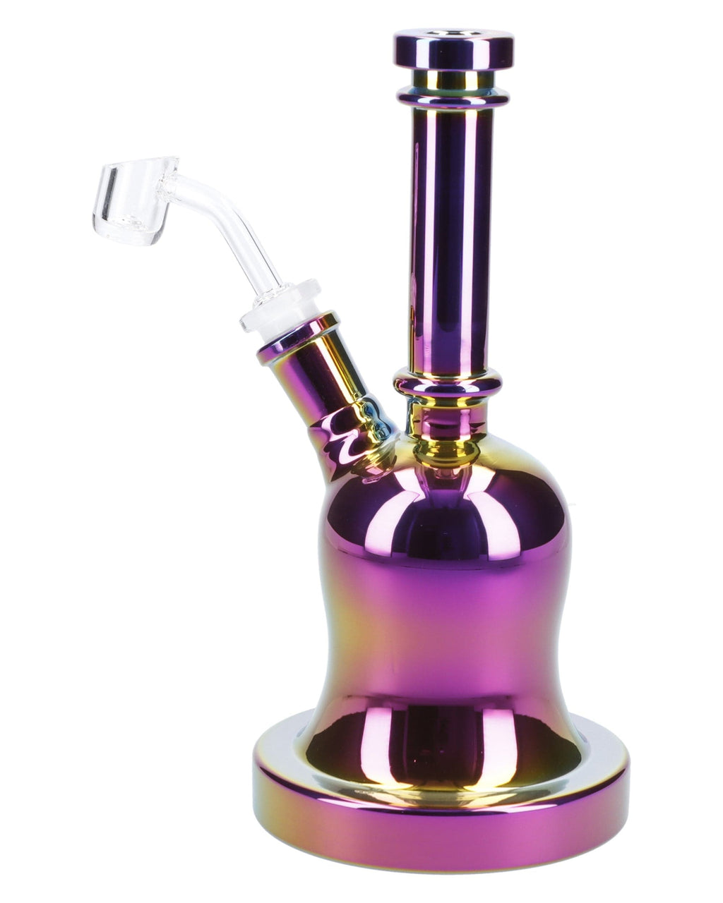 DankStop Dab Rig w/Quartz Bell-Shaped-Assorted-8.8in