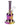 Front view of the 8.8-inch Dab Rig w/Quartz Bell-Shaped, showcasing its colorful, iridescent glass and bell-shaped quartz.