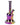 Front view of the 8.8-inch Dab Rig w/Quartz Bell-Shaped, showcasing its iridescent glass and unique bell shape.