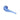 A slightly angled view of the 4” bent Everyday Essentials Spoon Pipe, made of blue glass.