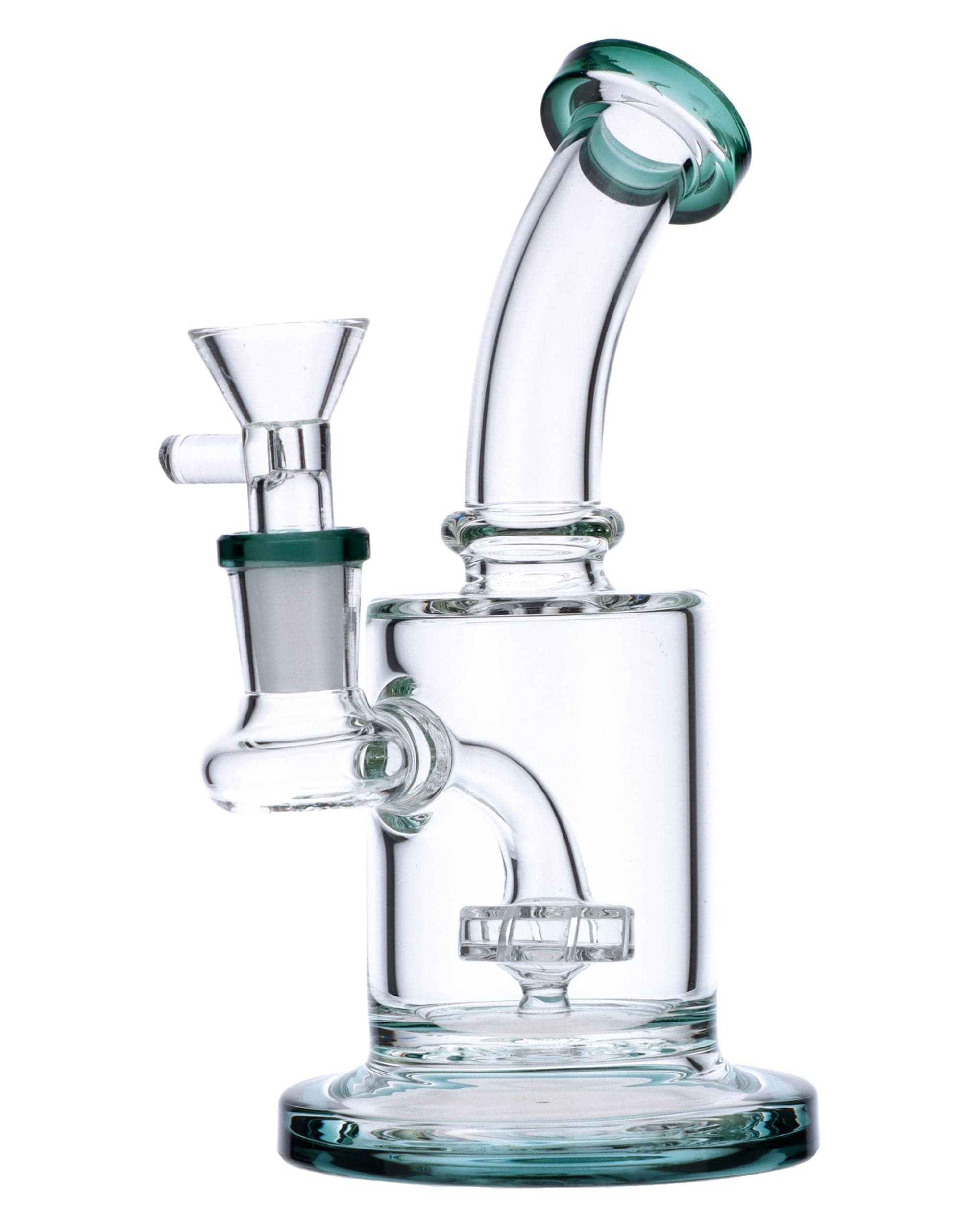 Teal Mini Bent Neck Water Pipe