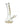 A studio shot of the 12" 9mm Bent Neck Beaker, showing its clear glass construction and gently curved neck from a front-on perspective.