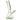 A front view of the 12" 9mm Bent Neck Beaker, showing its clear glass construction and curved neck design against a plain white background.