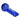 A side view of the transparent blue 4" Blue Dream Hand Pipe, highlighting its simple curved shape and clear glass construction.