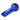 A close-up, angled view of the transparent blue 4" Blue Dream Hand Pipe, highlighting its smooth, curved form.