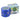 A matte blue 55mm Blue Dream 3 Stage Grinder is pictured head-on, decorated with playful cartoon graphics.