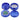 Top-down view of the 55mm Blue Dream 3 Stage Grinder in matte blue, showcasing its three-tiered cylindrical design.