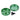 Top-down view of the open 55mm GG4 3 Stage Grinder in green, showing the multi-tiered grinding mechanism inside.