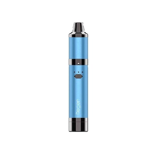 Front view of the Regen Wax Vaporizer, a sleek, silver and black pen-style device with a simple, minimalist design.