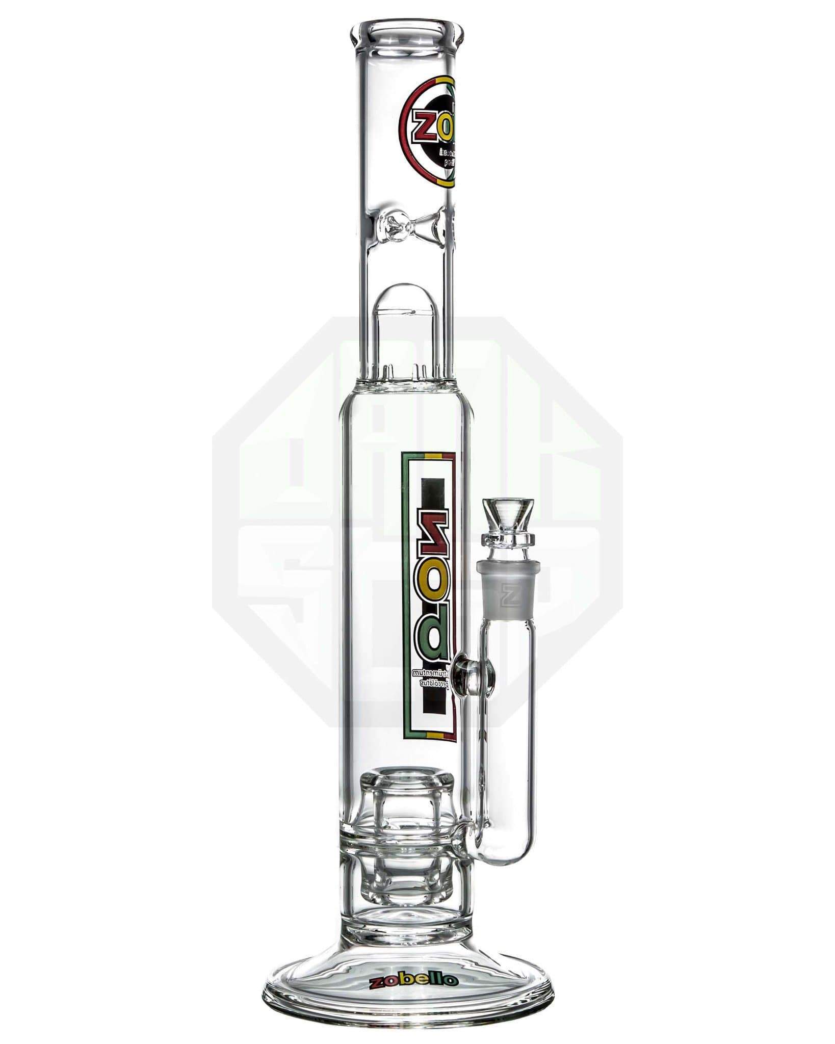 45 Degree View of Rasta Branded Glass Bong